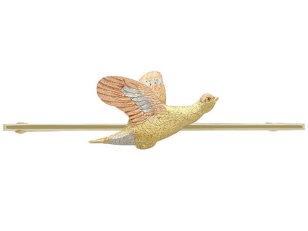 Antique Gold Bird Brooch 