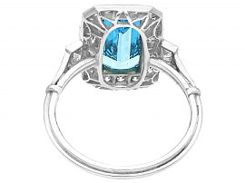Platinum Dress Ring with Aquamarine