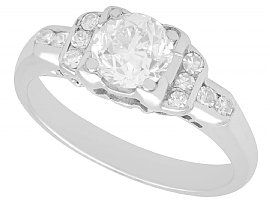 Solitaire Diamond Ring with Shoulders