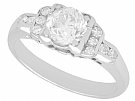 1.05ct Diamond and 14ct White Gold Solitaire Ring - Antique Circa 1920