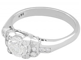 Diamond Ring with Shoulders