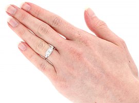 Solitaire Diamond Ring Wearing Image