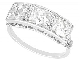 3.27 ct Diamond and Platinum Trilogy Ring - Antique and Contemporary