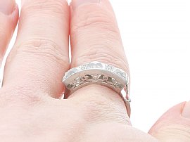 Close up 3 Carat Diamond Trilogy Ring