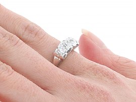 Antique Engagement Ring on the Hand