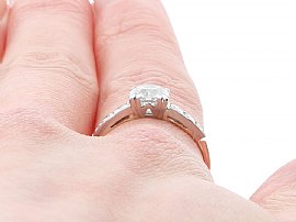 Shoulder Set Engagement Ring UK Wearing Image