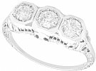 1.03ct Diamond and 18ct White Gold Trilogy Ring - Antique Circa 1925