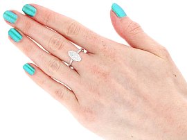 Wearing Image for Platinum Marquise Engagement Ring