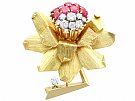 1.23ct Ruby and 0.95ct Diamond, 18ct Yellow Gold Brooch - Vintage 1963