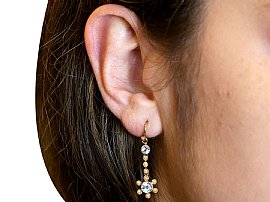 Aquamarine Earring Wearing