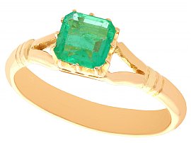 Square Cut Emerald Ring For Sale