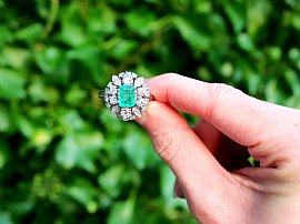 Antique Emerald and Diamond Ring 