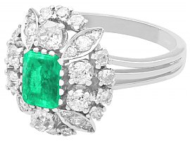 Dress Ring with Emeralds