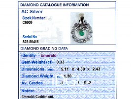 Diamond and Emerald Pendant