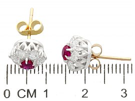 Vintage Ruby Earrings with Diamonds
