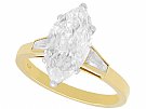 2.92ct Diamond and 18ct Yellow Gold Solitaire Ring - Vintage Circa 1990