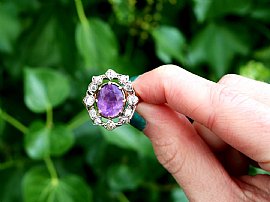Yellow Gold Antique Amethyst Ring
