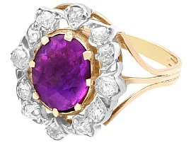 Cluster Ring with Amethyst
