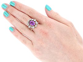 Wearing Image for 19th Century Amethyst Ring