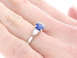 Engagement Ring with Sapphires and Diamonds