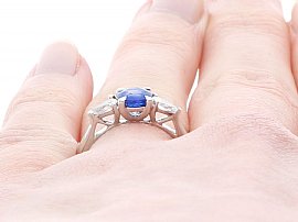 Sapphire Ring on the Hand