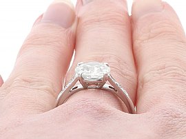 2.13 carat Diamond Ring UK Wearing Image