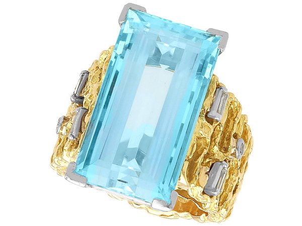 Aquamarine Ring UK Yellow Gold