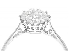1.86 Carat Diamond Ring Platinum Close Up