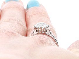1.86 Carat Diamond Ring Platinum On Finger