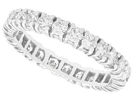 3ct Diamond and 18ct White Gold Full Eternity Ring - Vintage French Circa 1950
