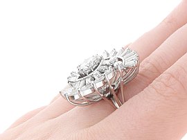 Vintage Diamond Ring Being Worn