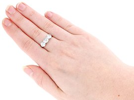 Wearing Image of Diamond Trilogy Ring