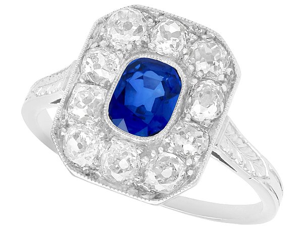 1 Carat Sapphire and Diamond Ring