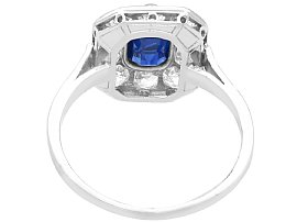1 Carat Sapphire and Diamond Cluster Ring