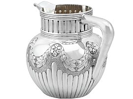water pitcher made from silver