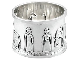 Sterling Silver Napkin Ring - Antique George V (1923); C7028