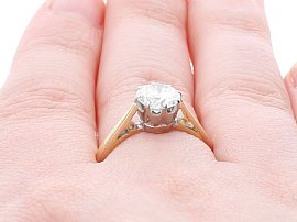 1.12 Carat Diamond Ring On Hand 