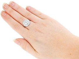 Wearing Image for Diamond Platinum Cluster Ring