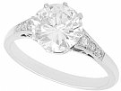2.04ct Diamond and Platinum Solitaire Ring - Vintage and Contemporary
