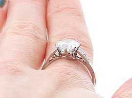 Diamond Engagement Ring on the Hand
