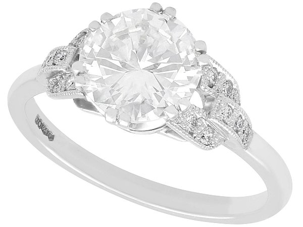 1.74 Carat Diamond Ring in Platinum UK