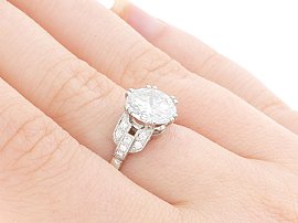 Wearing Image 1.74 Carat Diamond Ring in Platinum in the UK