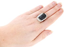 Wearing Image for Victorian Hardstone Ring in the UK