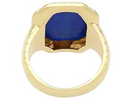 Antique lapis lazuli signet ring