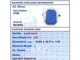 Lapis Lazuli Gemstone Signet Ring