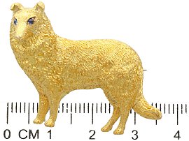 Antique Gold Dog Brooch