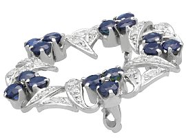 Sapphire and Diamond Brooch Side View