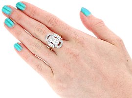 Wearing Image for Art Deco Style Diamond Ring