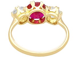 Yellow Gold Ruby Trilogy Ring
