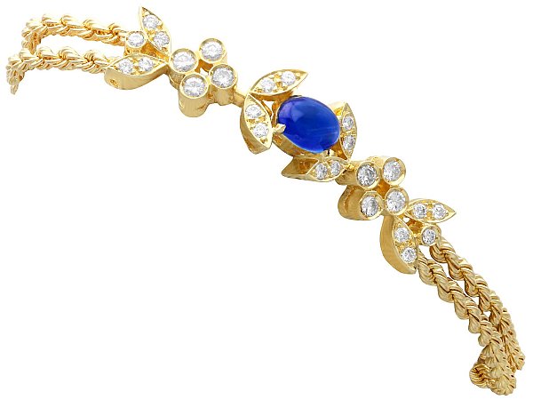 Sapphire and Diamond Bracelet Yellow Gold